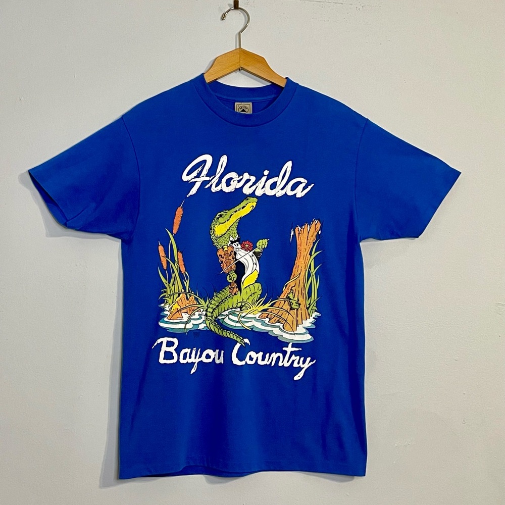 90’s Florida Alligator Violin Swamp Graphic Single Stitch Tee L